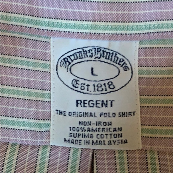 L Brooks Brothers Regent Fit Striped Oxford - Picture 3 of 4